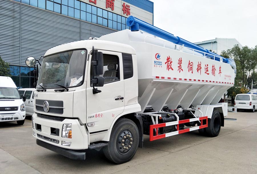 20方(10噸)東風(fēng)天錦散裝飼料運(yùn)輸車